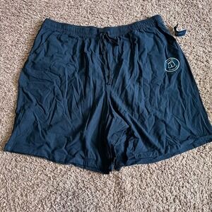 Karen Scott Mens Size 2X Woven Shorts Deep Black 100% Cotton 7.5 Inch Inseam NWT